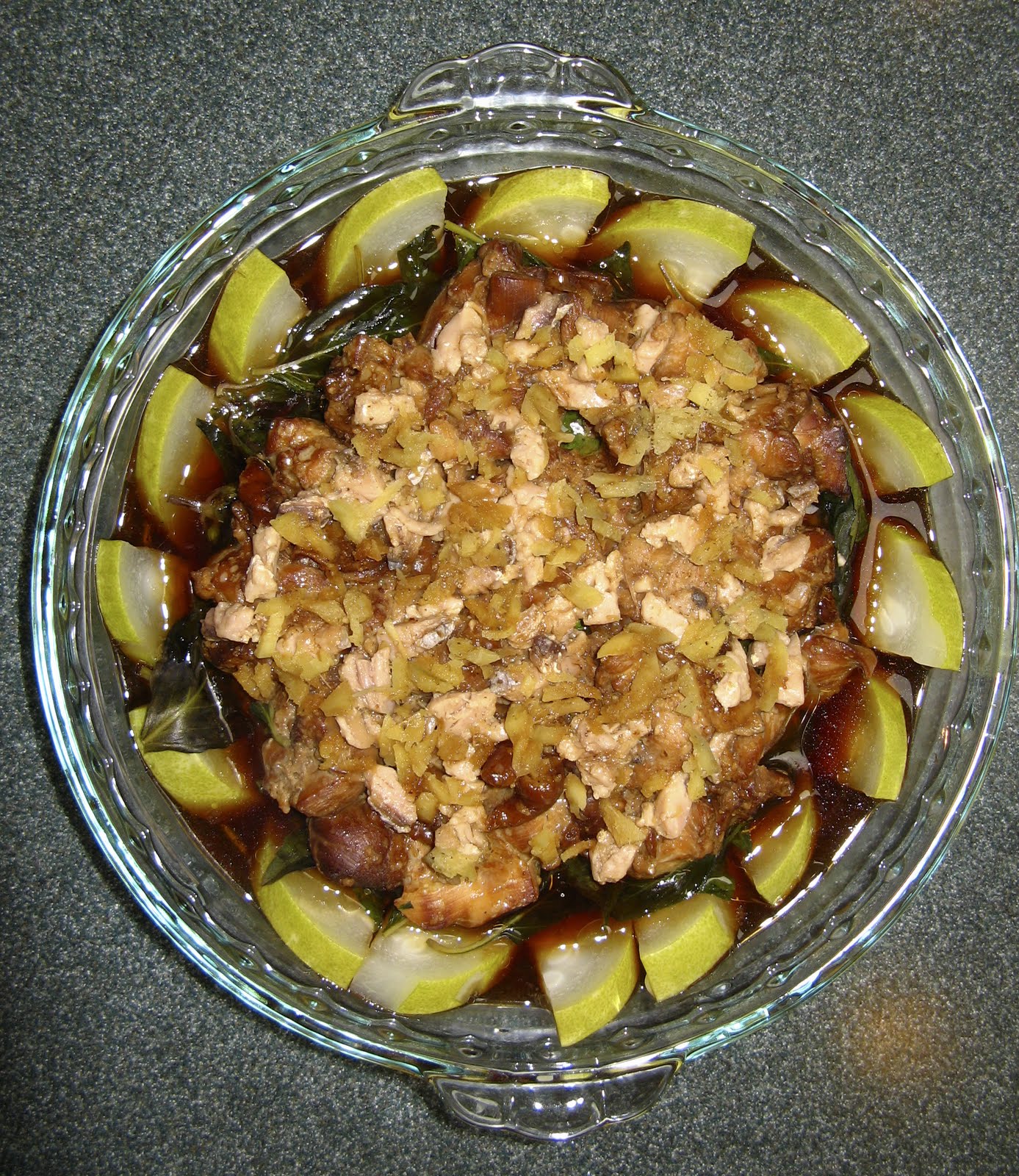 Duck Soup Easy Steamed Chicken with Salt Fish, Basil, and Fuzzy Melon
