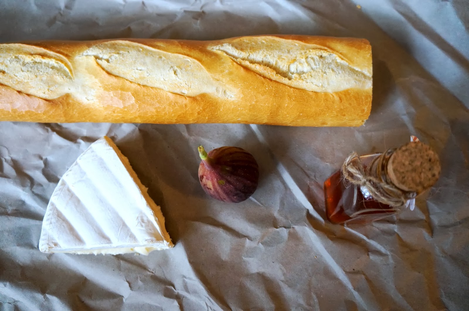 Baguette with Brie, Fig, & Honey