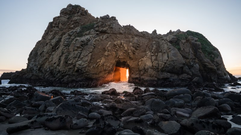 Sunset Doorway. Pfeiffer Beach, Big Sur