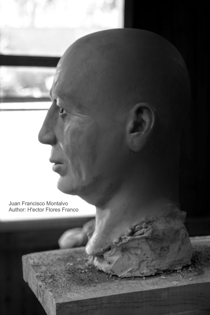 HECTOR FLORES FRANCO Wax sculpture of Juan Francisco Montalvo