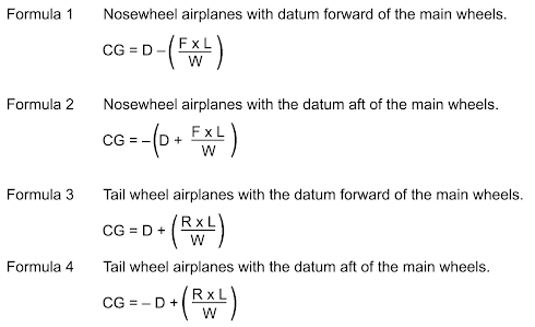 Aircraft Weight and Balance formula