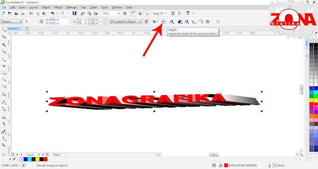 Cara Membuat Tulisan 3D dengan Corel Draw X7 Cara Membuat Tulisan 3D dengan Corel Draw X7
