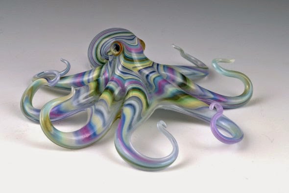 Scott Bisson esculturas de vidro soprado animais coloridos