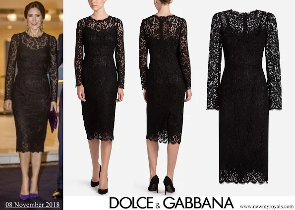 Crown Princess Mary wore Dolce and Gabbana Lace Dress