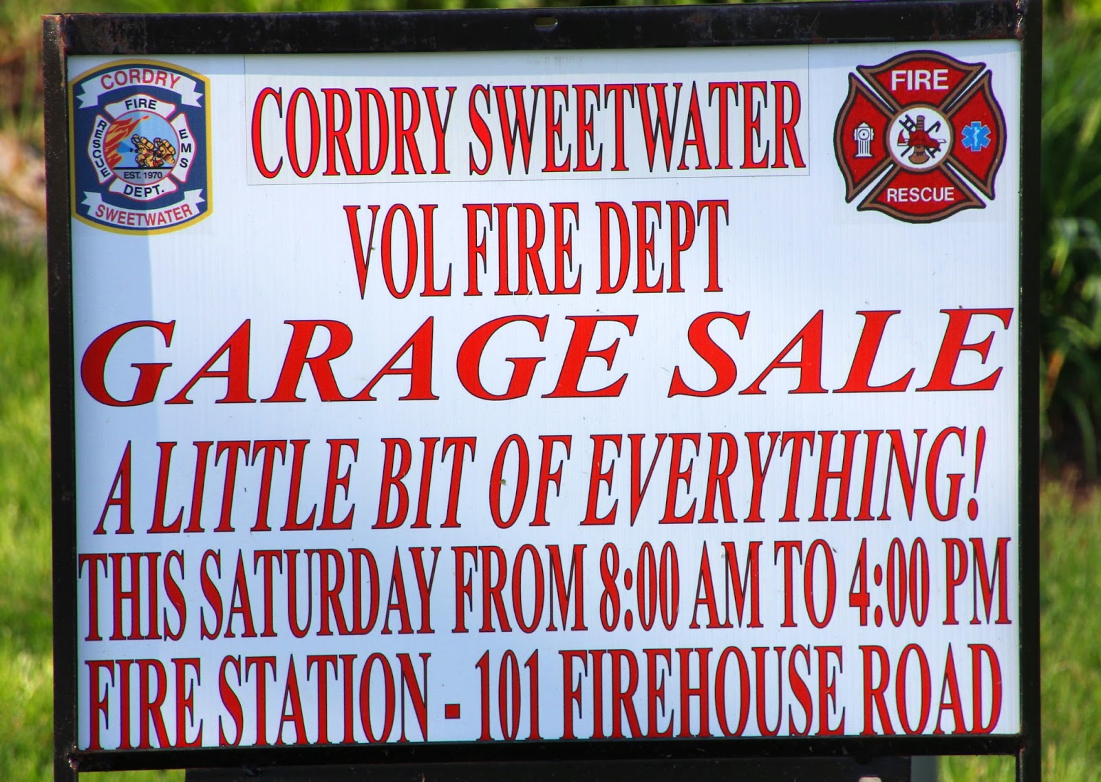 CordrySweetwater News GARAGE SALE