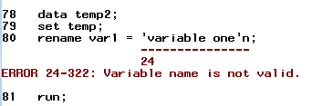 SAS : Variable Name having Spaces or Special Characters