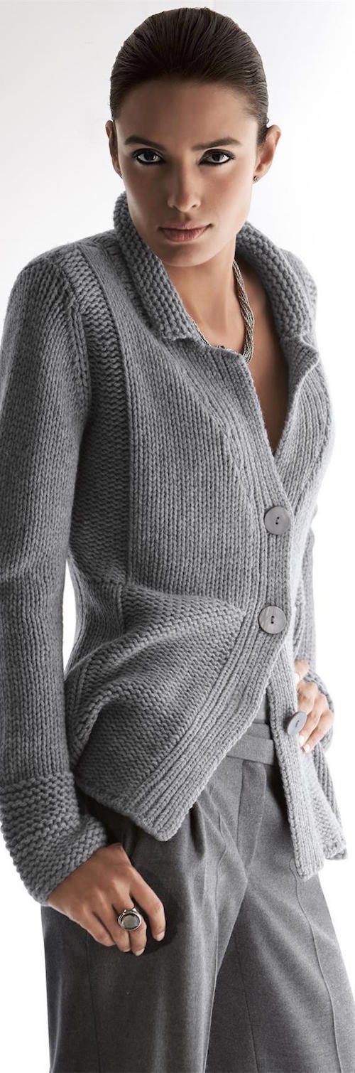 MADELEINE PURE CASHMERE CARDIGAN GREY