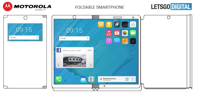 Motorola patenkan smartphone-tablet layar lipat, mirip Lenovo Folio