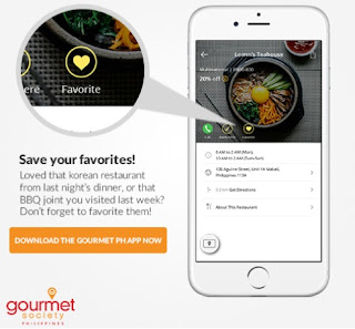 FTW! Blog - Save Favorites from Gourmet Society PH app FTW! Blog, Gourmet Society PH App, zhequia.blogspot.com, #FTWblog , #FTWeats, #FoodTalkPH, #GourmetSocietyPH, #foodperks, #Fooddiscounts, #Foodie, #SaveFavorites