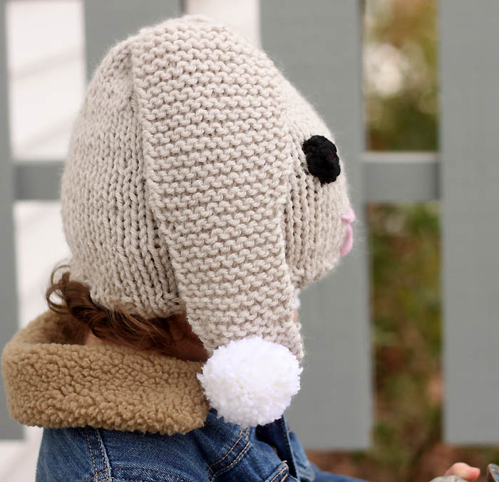 Bunny Baby Hat Free Knitting Pattern - Gina Michele