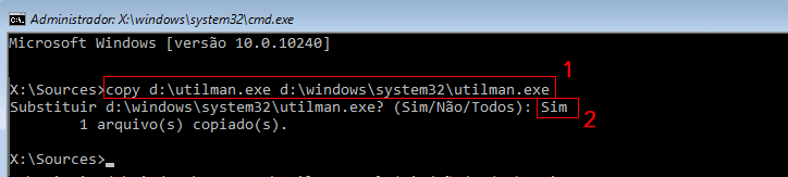 Prompt de comando no Windows 10