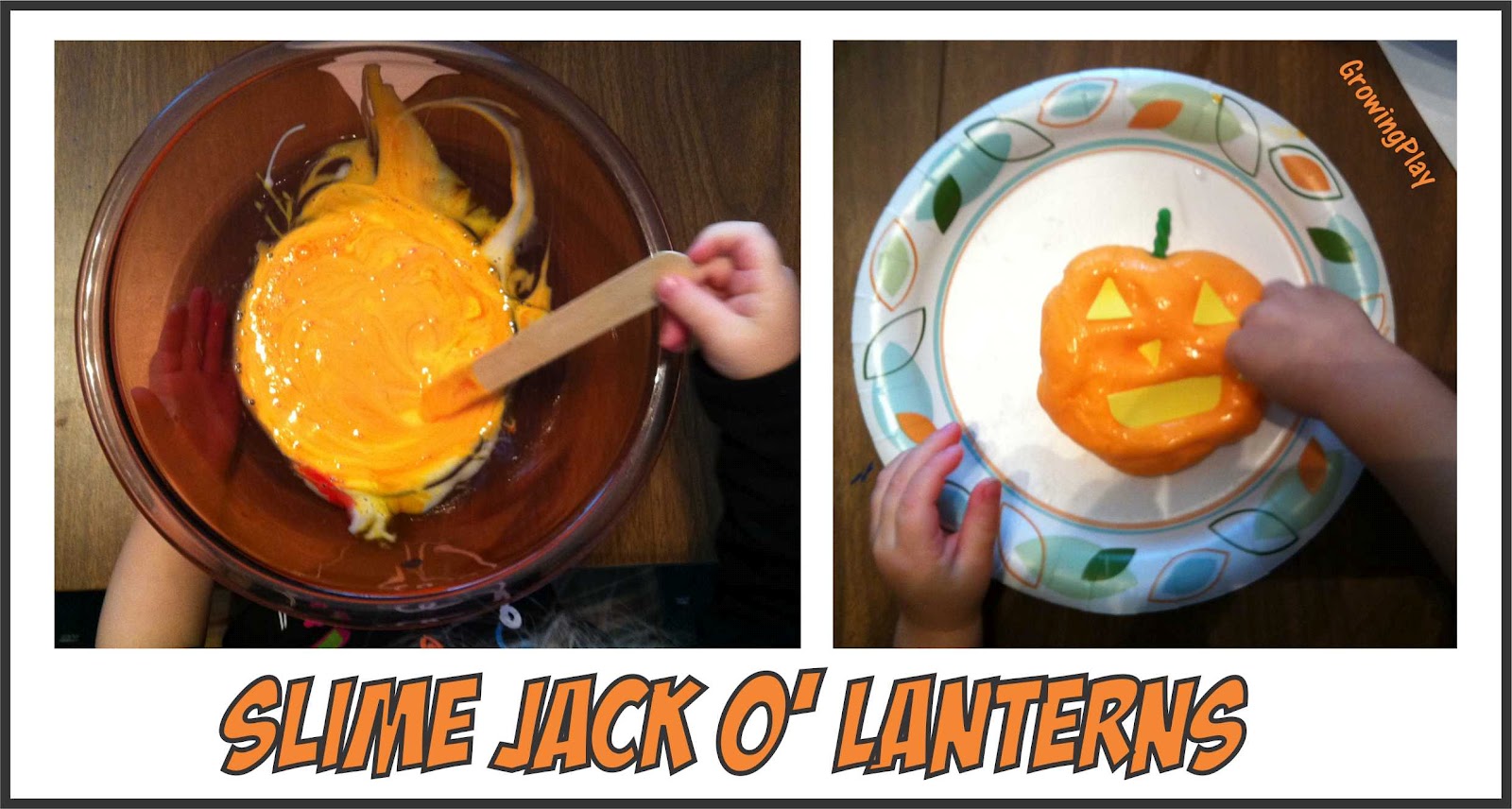 Growing Play Slime Jack O'Lanterns