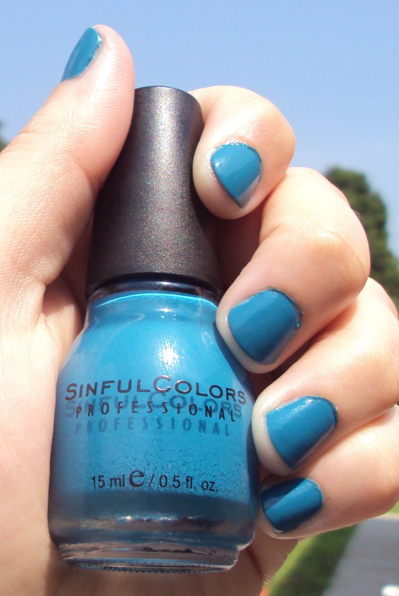 glamonthecheap: NOTD--Sinful Colors Ocean Side swatch and review