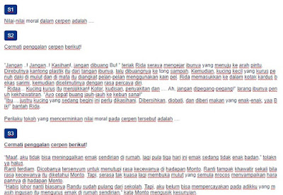 Contoh Soal Nilai-Nilai Moral dalam Cerpen