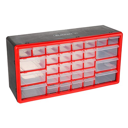 Portable Storage Case with Secure Locks and 14 Small Bin Compartments