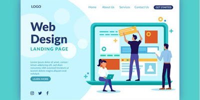 Web Design Landing Page Template Free Vector