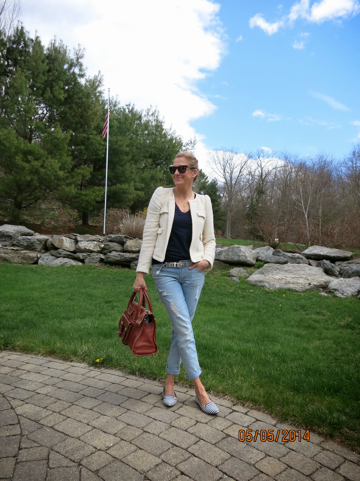 gap tweed blazer