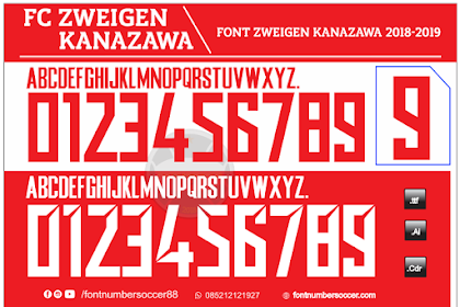 Font FC Zweigen Kanazawa 2018/2019