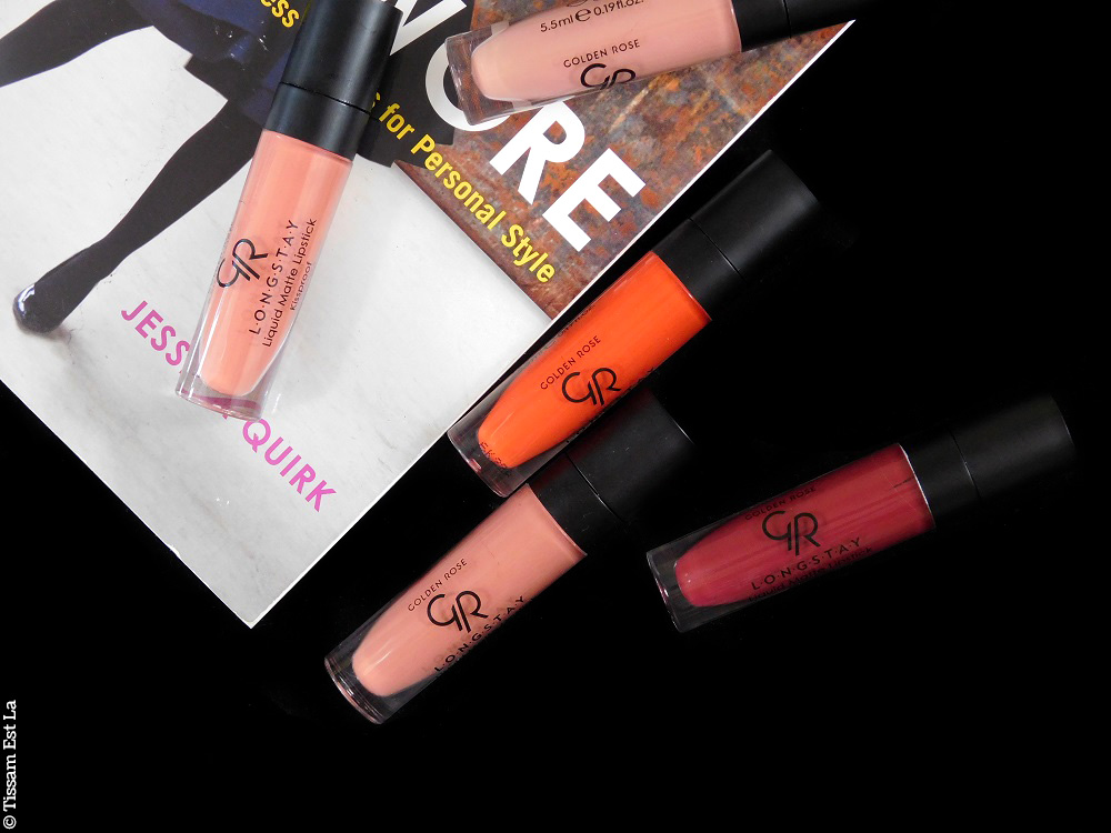 Golden Rose | Longstay Liquid Matte Lipsticks 5 New Shades Review & Swatches - Avis Golden Rose | Longstay Liquid Matte Lipsticks 5 New Shades Review & Swatches - Avis