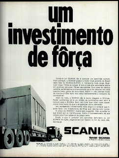 propaganda caminhão Saab Scania - 1970, os anos 70; brazil in the 70s;