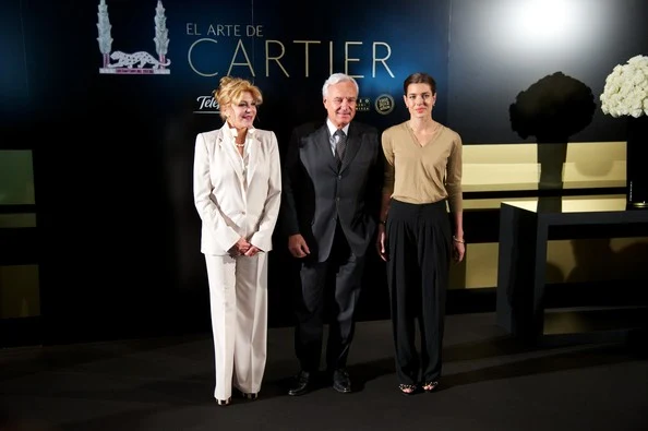 Some Cartier jewelry are display during the "El Arte de Cartier" exhibition opening at the Museum Thyssen Bornemisza