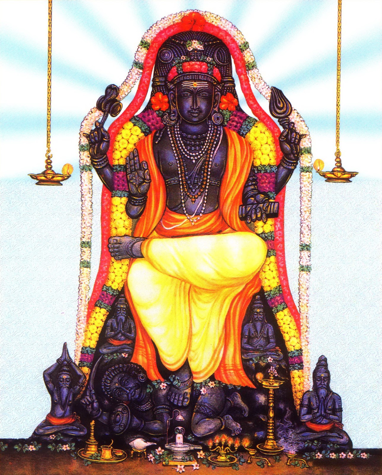 Pictures of Lord Dakshinamurthy. 