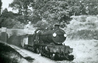 32349 emerging from Fareham Tunnel 1951