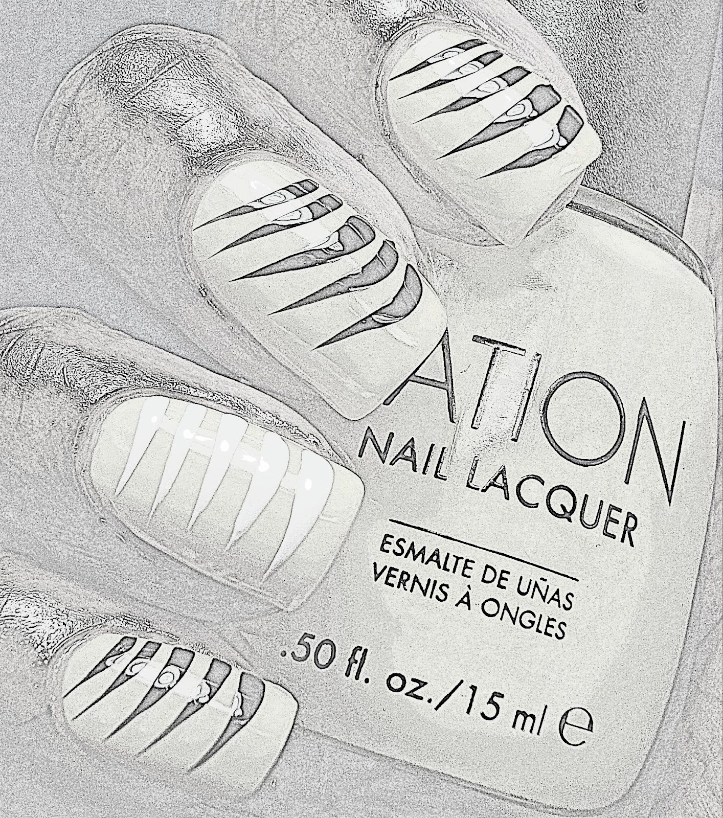 unbitten polish Claw Marks Nail Art Design