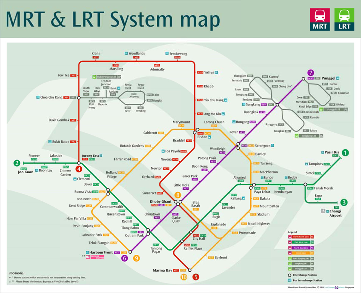 Singapore MRT Map