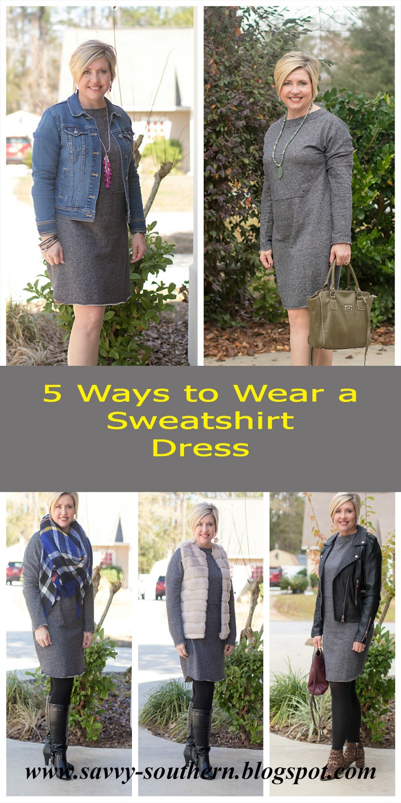 5 Ways to Wear a Sweatshirt Dress