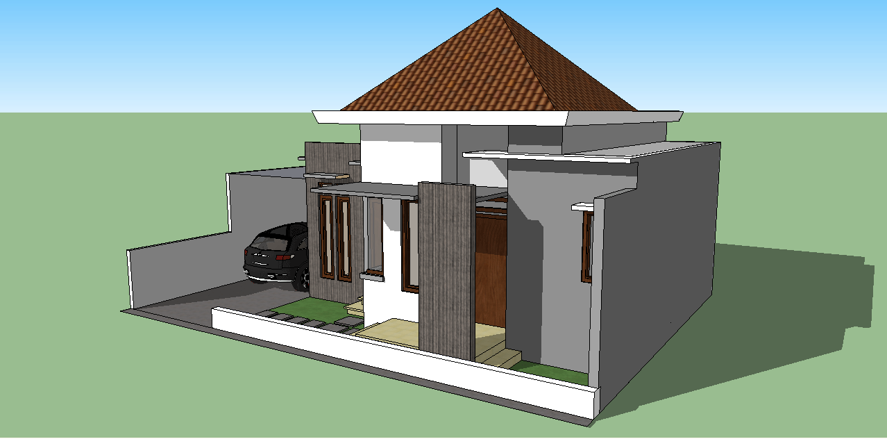  Sketsa  Sederhana Rumah  minimalis 3
