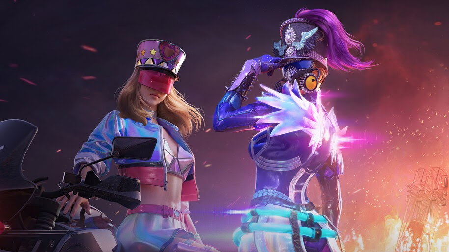 PUBG, Mobile, Girls, Violet Halo and Dazzling Youth, Set, 4K, #3.2359