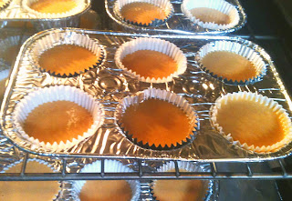 Put muffin pans into oven to bake