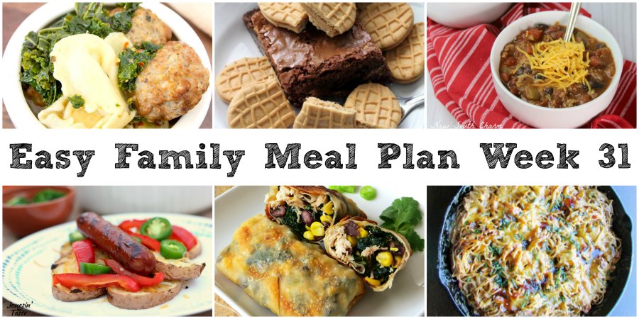 Cooking With Carlee: Easy Family Meal Plan Week 31