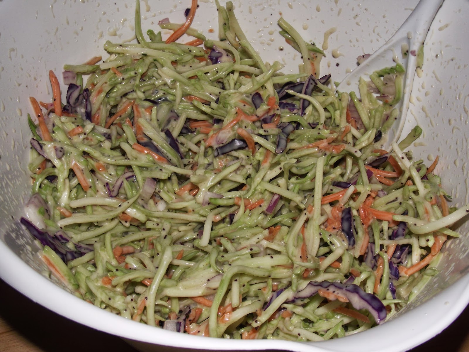 The Unabashed Kitchen Wench Broccoli Slaw with Orange Poppy Seed Dressing
