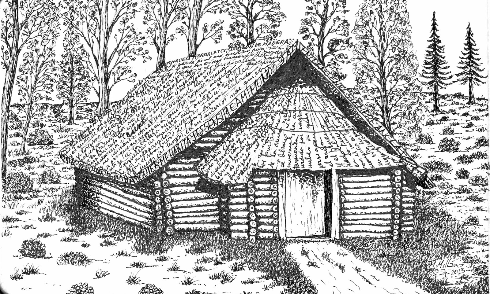 CALIGRAMAS: CABAÑA DE MADERA (BEATUS ILLE)