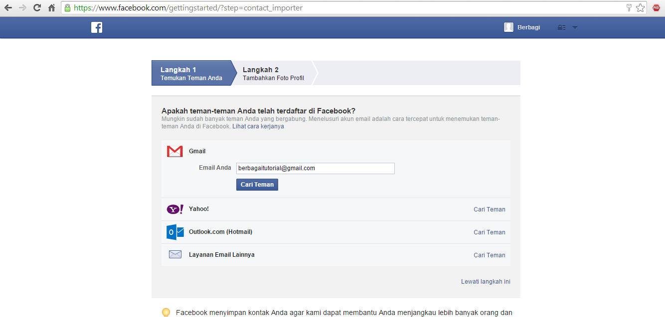 Cara Membuat Akun Facebook - BERBAGI TUTORIAL