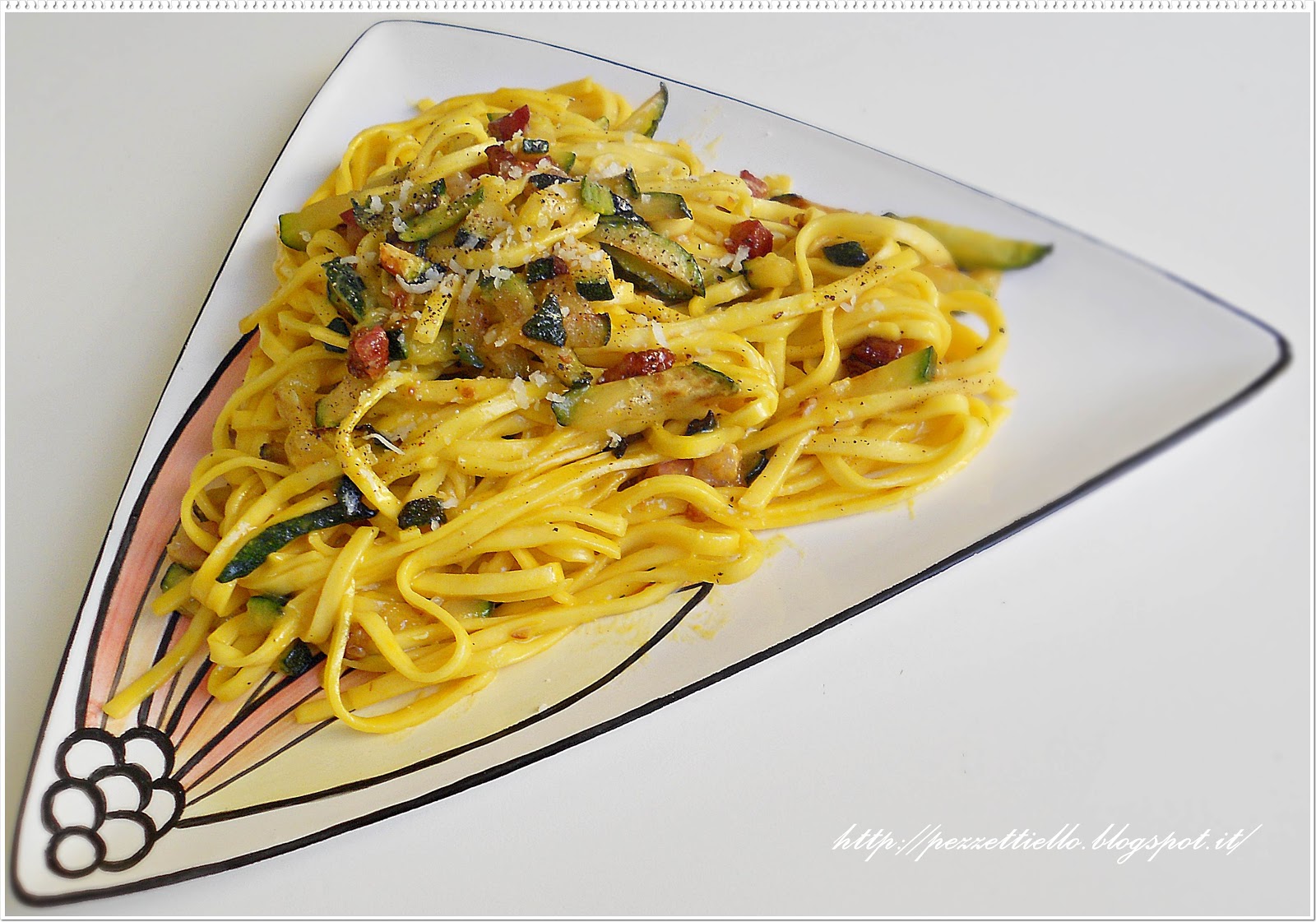 Tagliolini alla carbonara con zucchine Le Torte di Antonella Cacossa