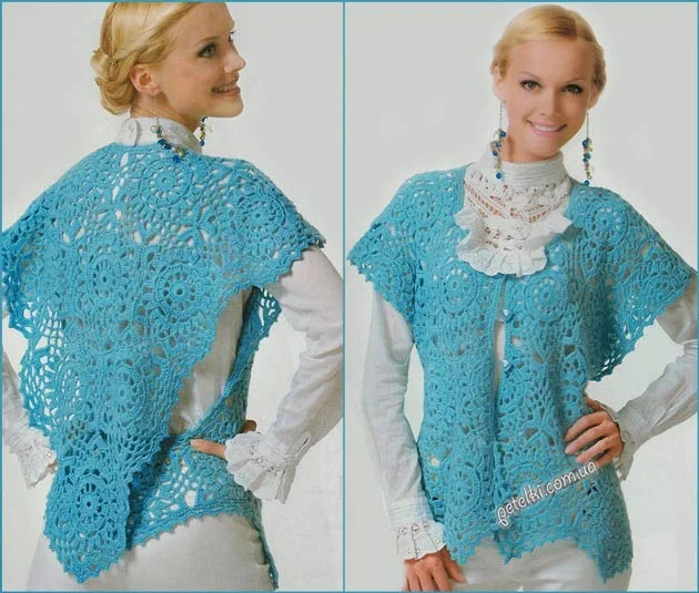 Blusa sin mangas al crochet modelo especial