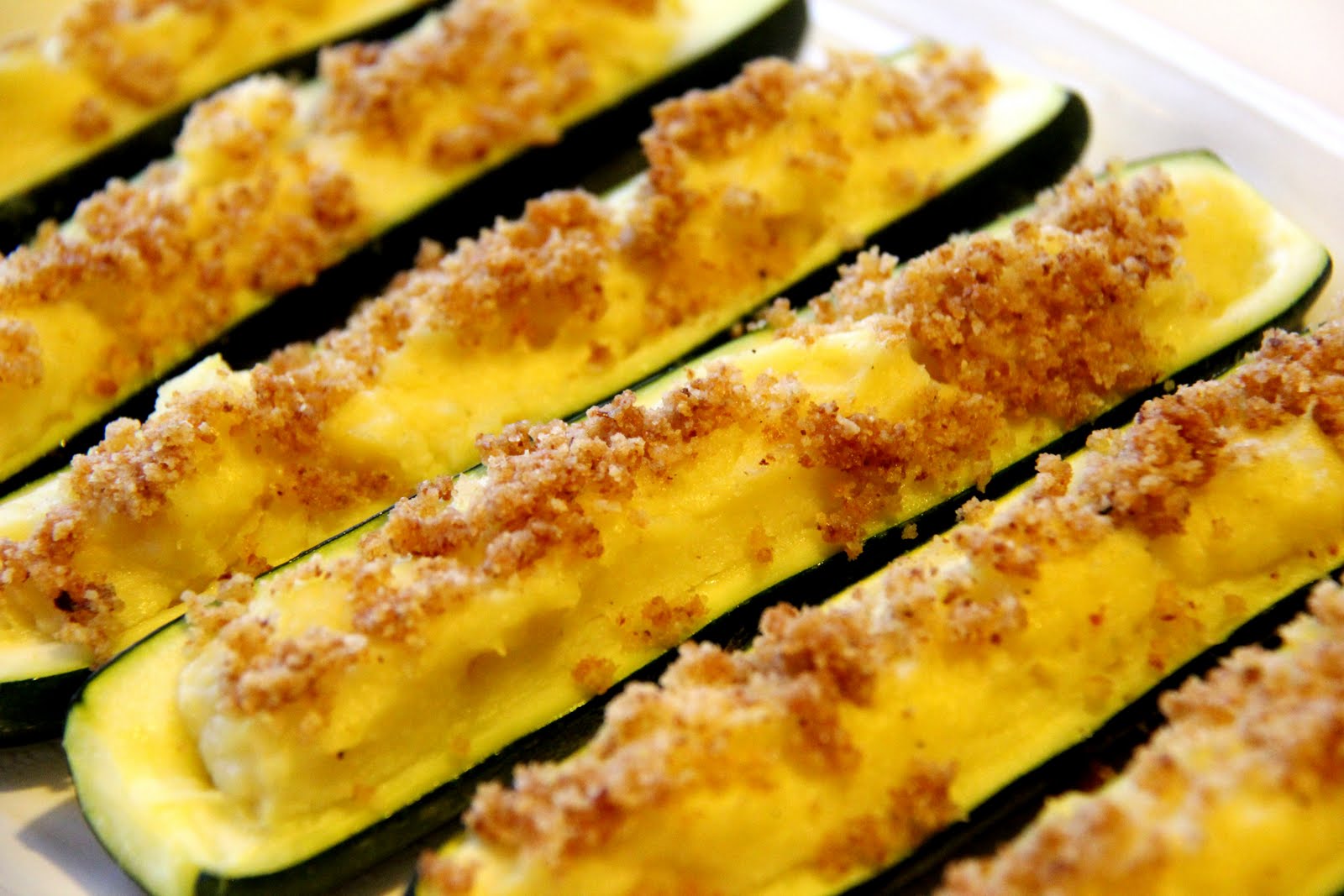 Zucchini Stuffed with Parsnip Puree