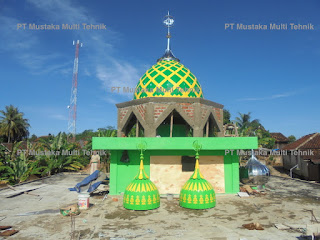 Kubah Masjid Dekoratif Warna - Copyright : PT Mustaka Multi Tehnik