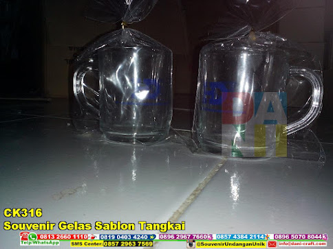 jual Souvenir Gelas Sablon Tangkai