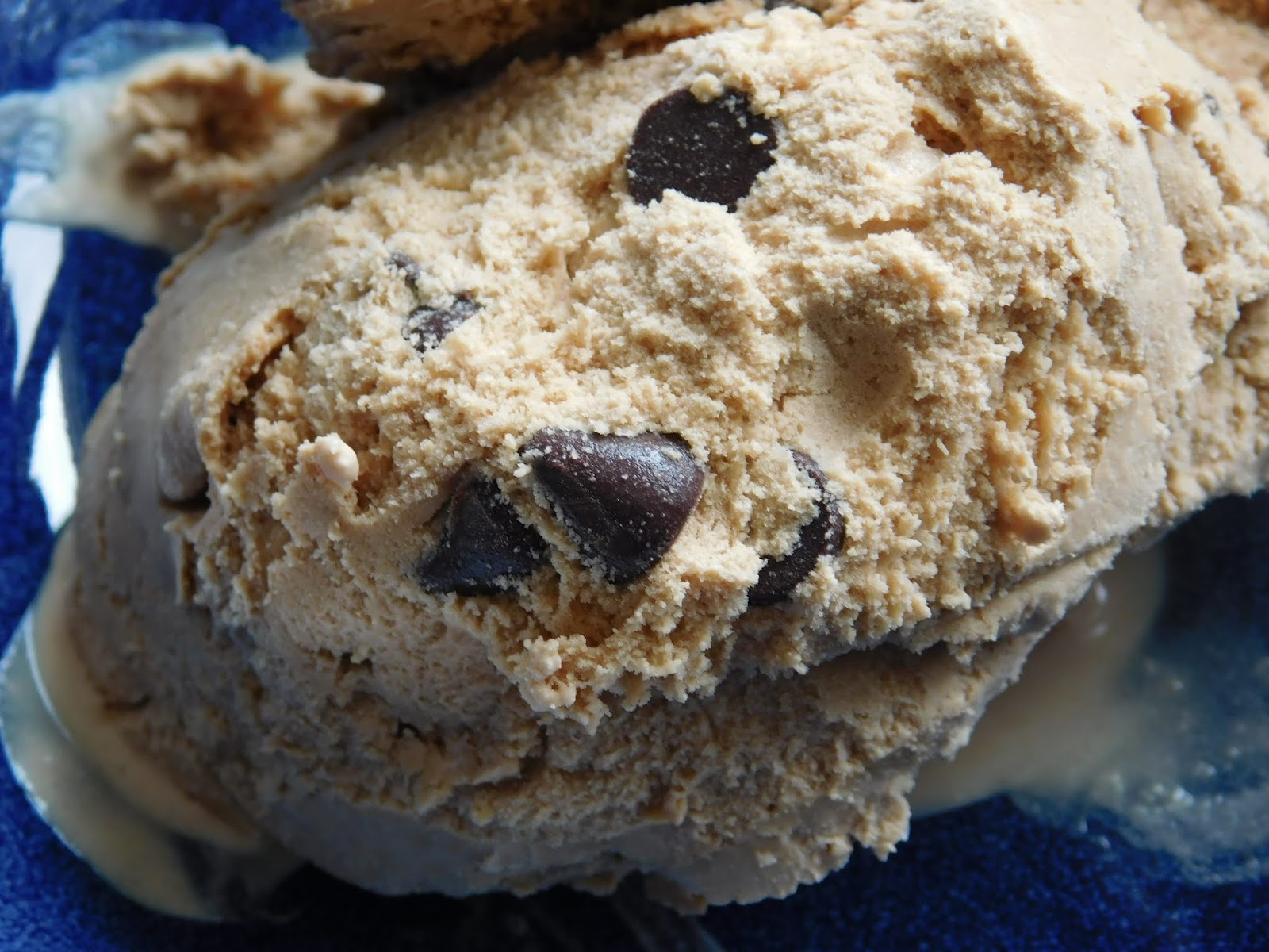 Homemade Coffee Ice Cream with Dark Chocolate Chips