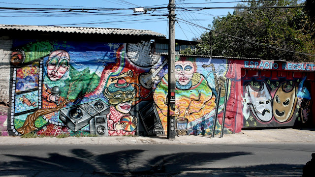 graffiti street art in recoleta, santiago de chile