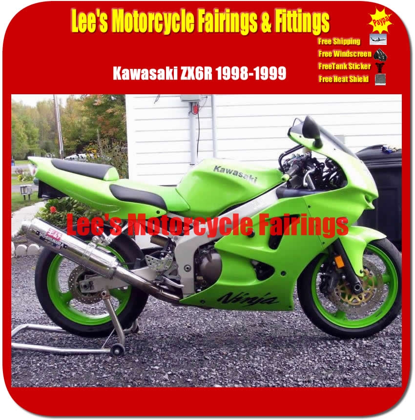 Honda Motorcycle Fairings Kawasaki zx6r 1998 fairings,zx 1999 factory fairings,abs oem fairings,zx6r ninja 98-99 aftermarket fairings, kawasaki fairings special price - Lees fairings & fittings Co;
