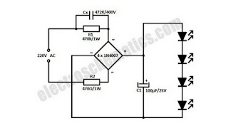 AC Powered 220V Led Light Circuit - Gallery Of Electronic Circuit