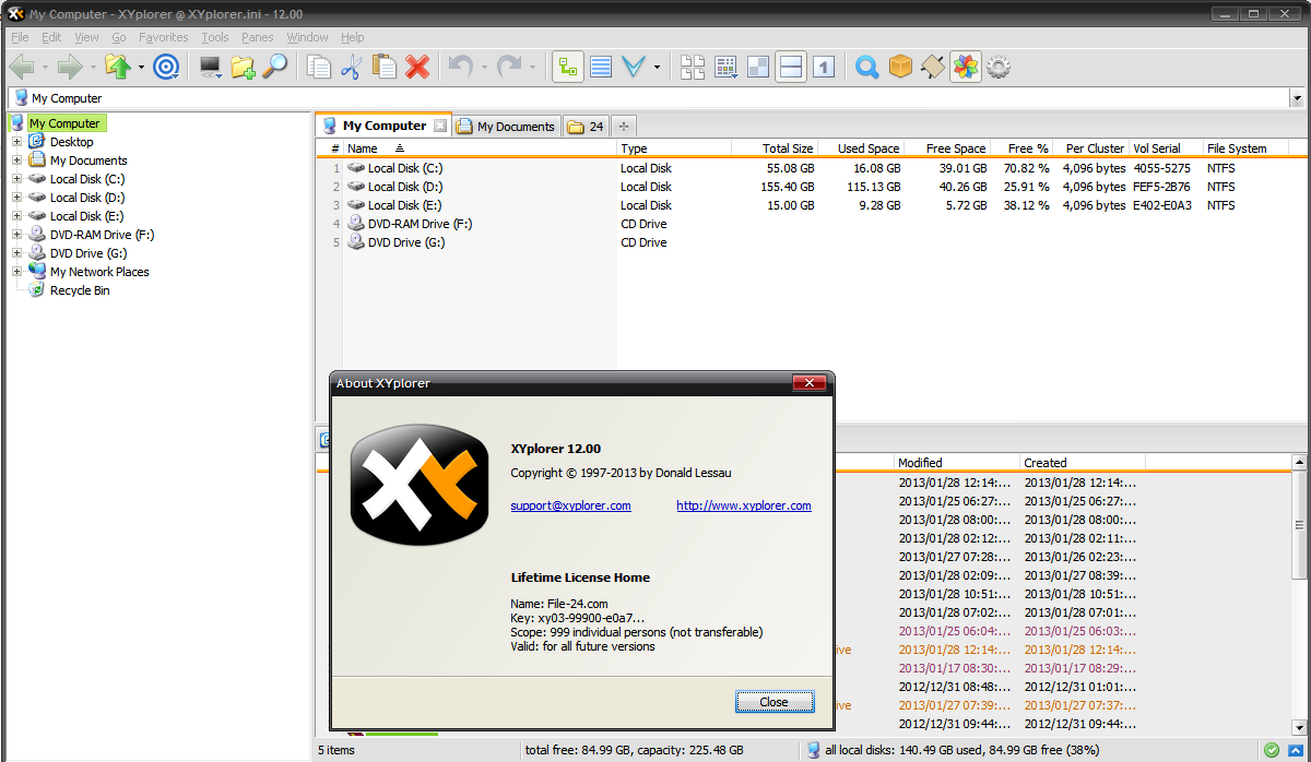 xyplorer size circles
