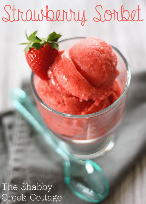 strawberry sorbet recipe (no ice cream maker required)