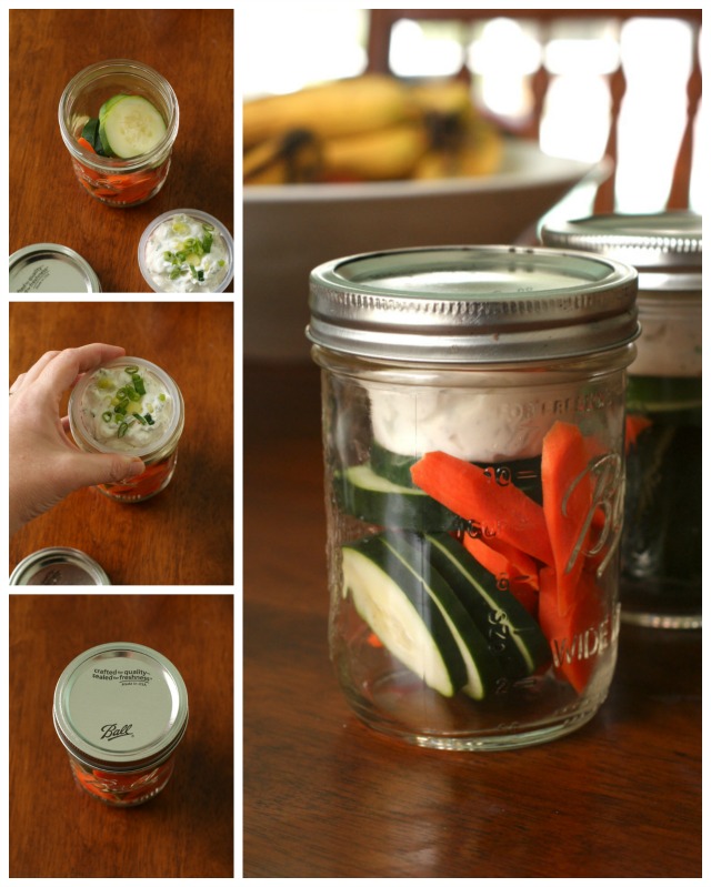 Mason Jar Veggies and Dip The Two Bite Club
