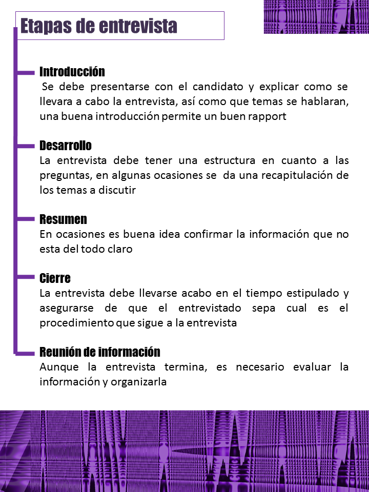 Cam 4 U >> Cuadros completos de psicología: Etapas de entrevista Cam 4 U >> Cuadros completos de psicología: Etapas de entrevista